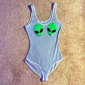 Fashion Nova Alien Onesie! Size Small